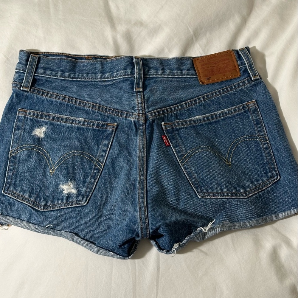 Vintage Levi's 501 Blue Denim Shorts size W27